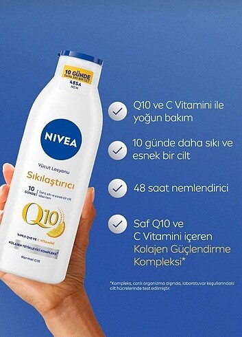 Nivea Nivea 250 ml Q10 C vit sıklaştırıcı vücut losyonu nemlendirici y