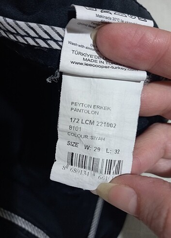 s Beden Lee Cooper 29/32 yazlık pantolon düğme değişti ölçüler fotoğrafl