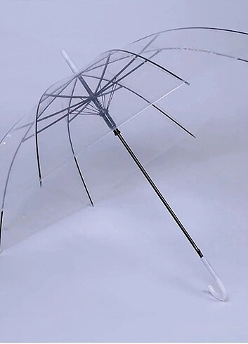8 telli fiber iskelet yeni şemsiye otomatik şeffaf baston yağmur - Görsel 5