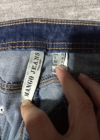 Mango Mango M gibi düşük bel L kot pantolon jean sorunsuz paça katlı k