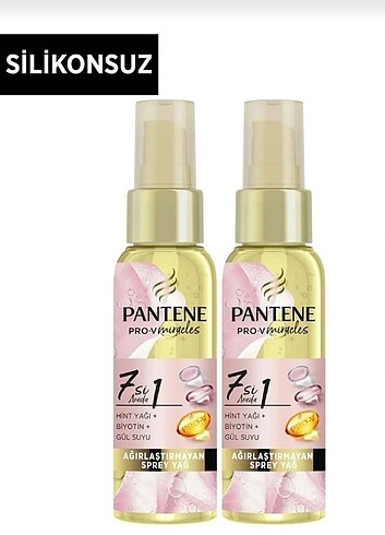 2 adet Pantene saç bakım spreyi yeni 200 ml 2 adet 100 er ml bir