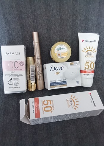 Loreal Paris 6 ürün set yeni Farmasi Pierre Cardin Loreal Paris Cire Aseptine