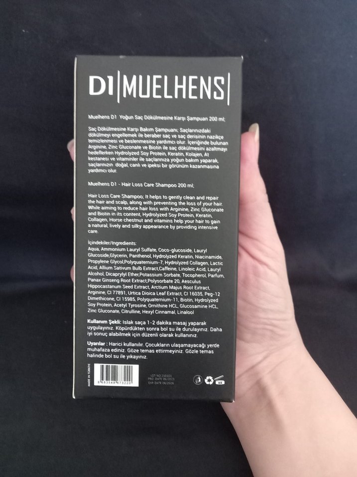 Muelhens D1 Saç Dökülme Karşıtı Şampuan 200 ml yeni - Görsel 3