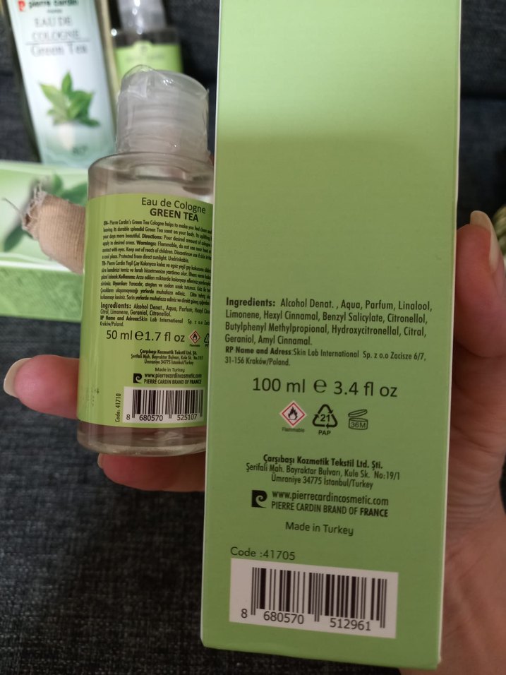 Pierre Cardin Yeşil Çaylı kolonya seti açıklama okuyun - Görsel 2