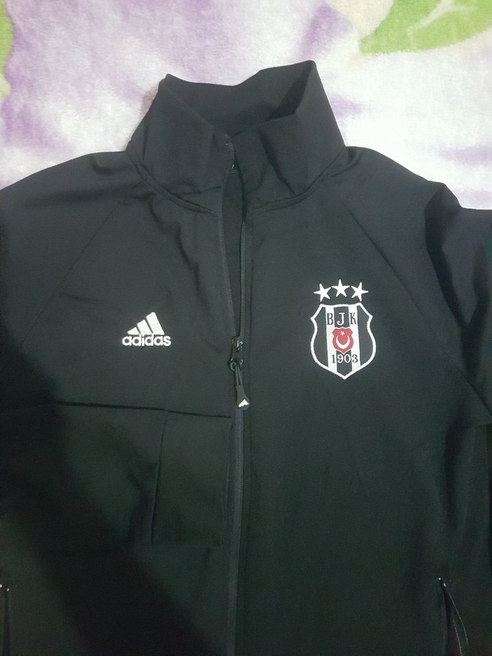 Siyah Fermuarlı Adidas Kadın Sweatshirt - Görsel 2