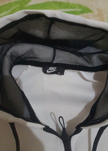 Nike Beyaz Kapüşonlu Fermuarlı Sweatshirt - Görsel 2