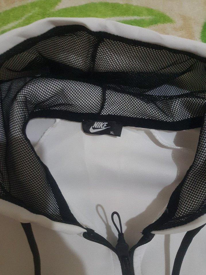 Nike Beyaz Kapüşonlu Fermuarlı Sweatshirt - Görsel 2