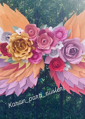 Renkli Parti Kanat Süsü ve Taç Seti - Görsel 4