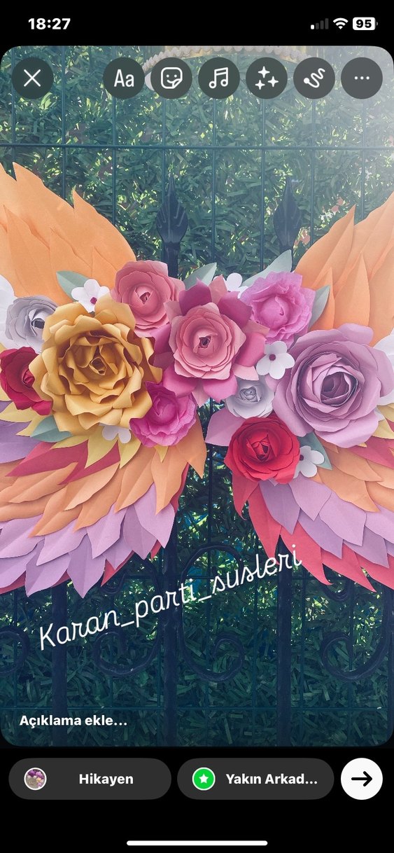 Renkli Parti Kanat Süsü ve Taç Seti - Görsel 4