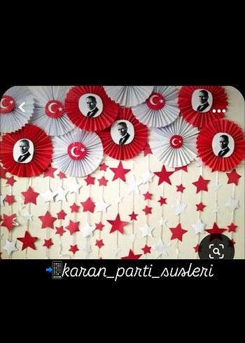 29 Ekim Kırmızı Beyaz Parti Süsleri Seti
