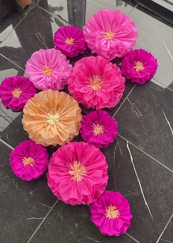 Renkli Parti Süsleri Çiçek Seti - Görsel 5