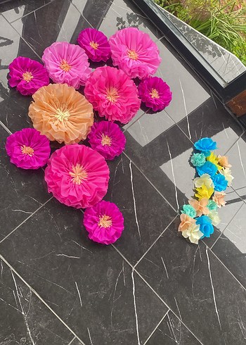 Renkli Parti Süsleri Çiçek Seti - Görsel 8