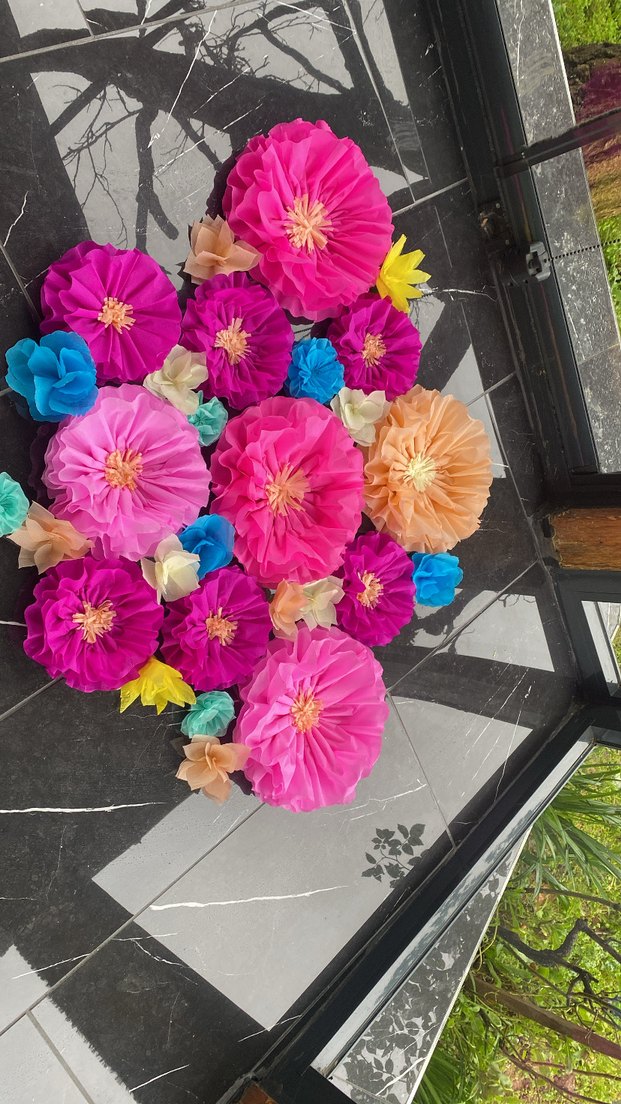 Renkli Parti Süsleri Çiçek Seti - Görsel 4