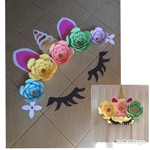 Unicorn çiçek seti