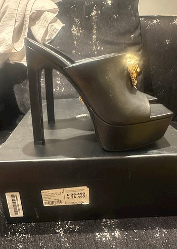 Versace Altın Detaylı Kadın Platform Topuklu - Görsel 4