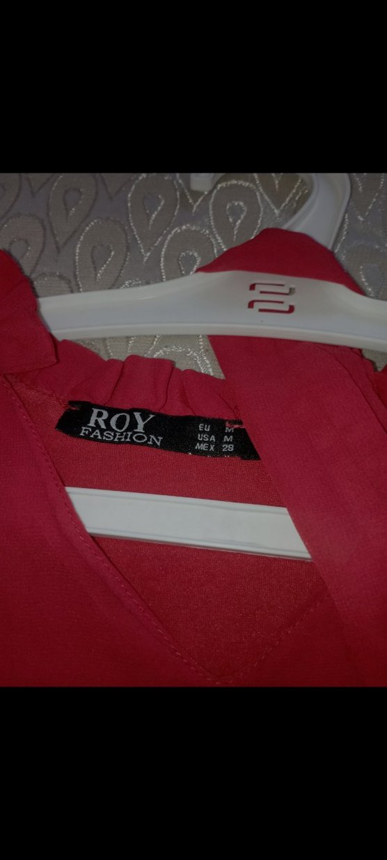 kırmızı Uzun Kollu  Elbise - Görsel 2