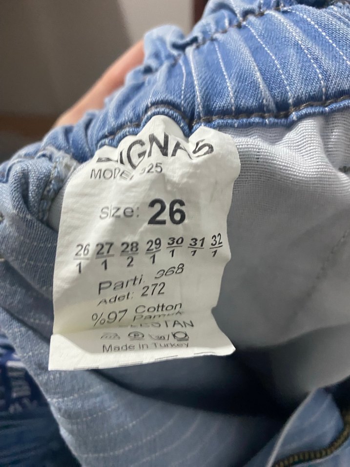 Kadın Mavi Çizgili Momjean - Görsel 2