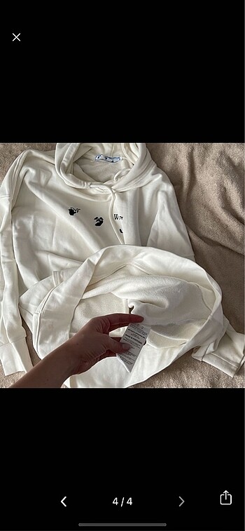 m Beden beyaz Renk Off white sweatshirt