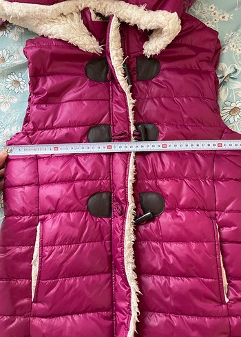 Düğmeli Fermuarlı Fuşya Kadın Yelek - Görsel 7