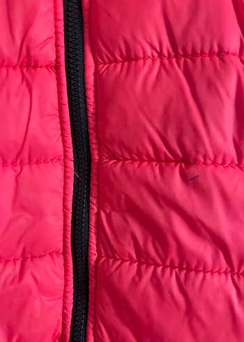 Fosforlu Pembe Fermuarlı Yüksek Yakalı Kadın Yelek - Görsel 2