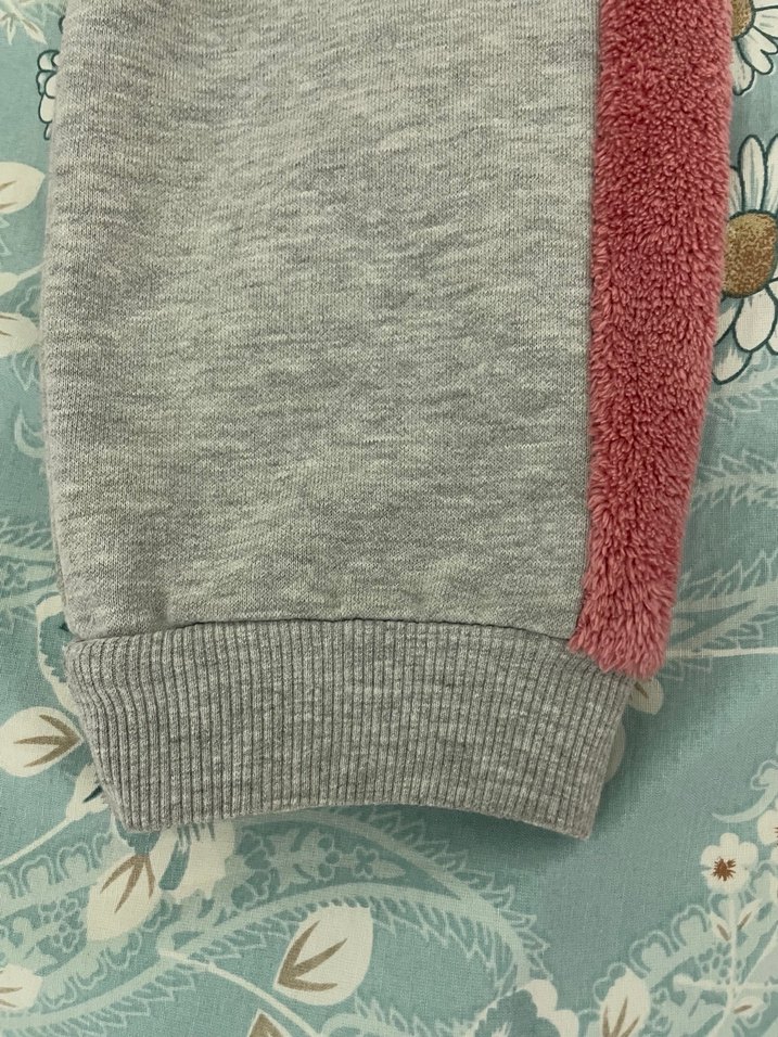 Gri Yanları Şeritli Kız Çocuk Eşofman - Görsel 5