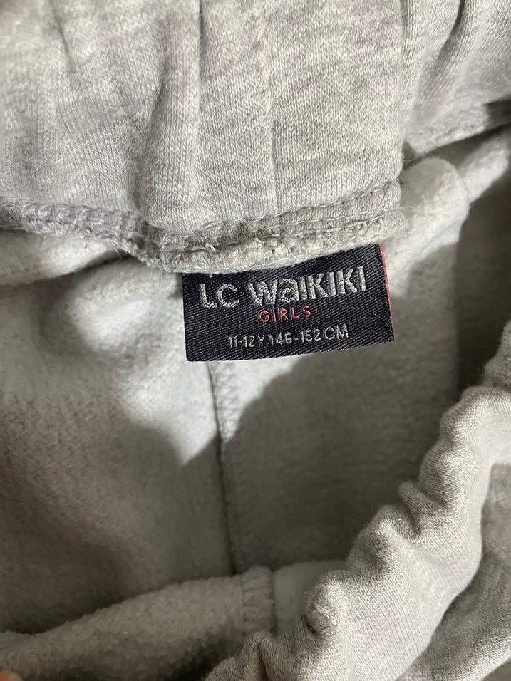 Gri Yanları Şeritli Kız Çocuk Eşofman - Görsel 4