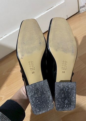 Siyah Tokalı Topuklu Kadın ayakkabı - Görsel 3