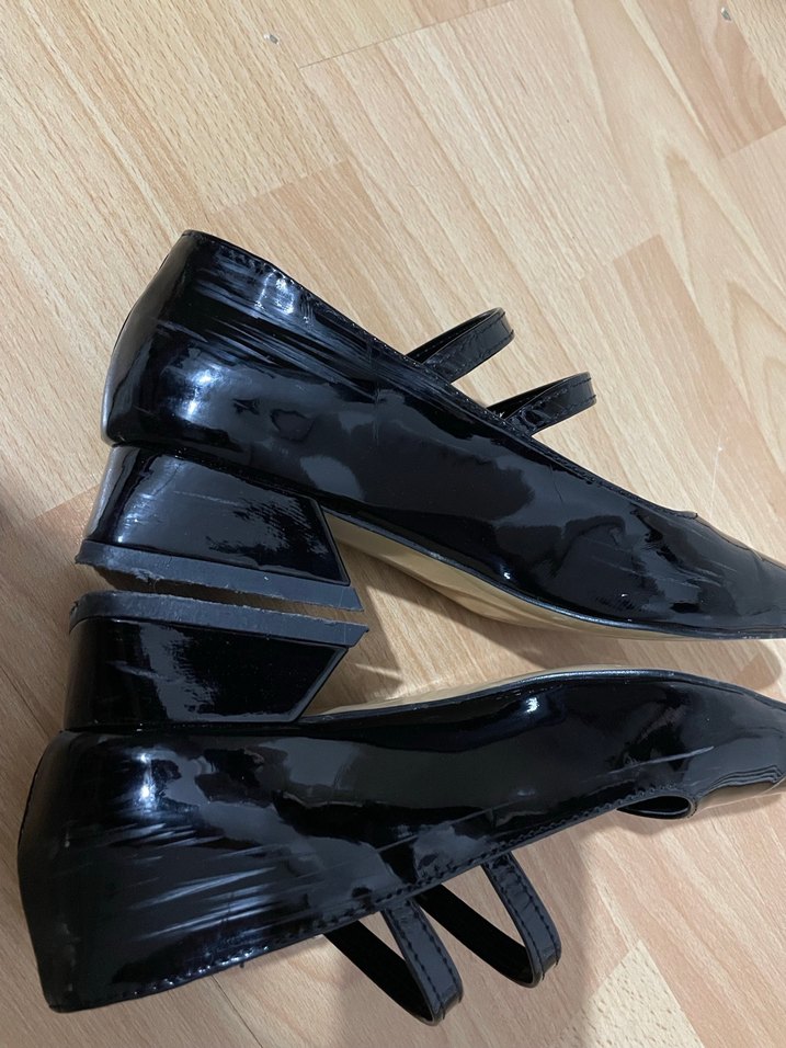 Siyah Tokalı Topuklu Kadın ayakkabı - Görsel 4