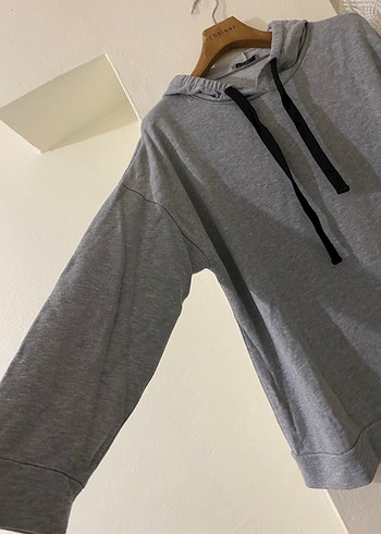 H&M Gri KapüşonluSweatshirt