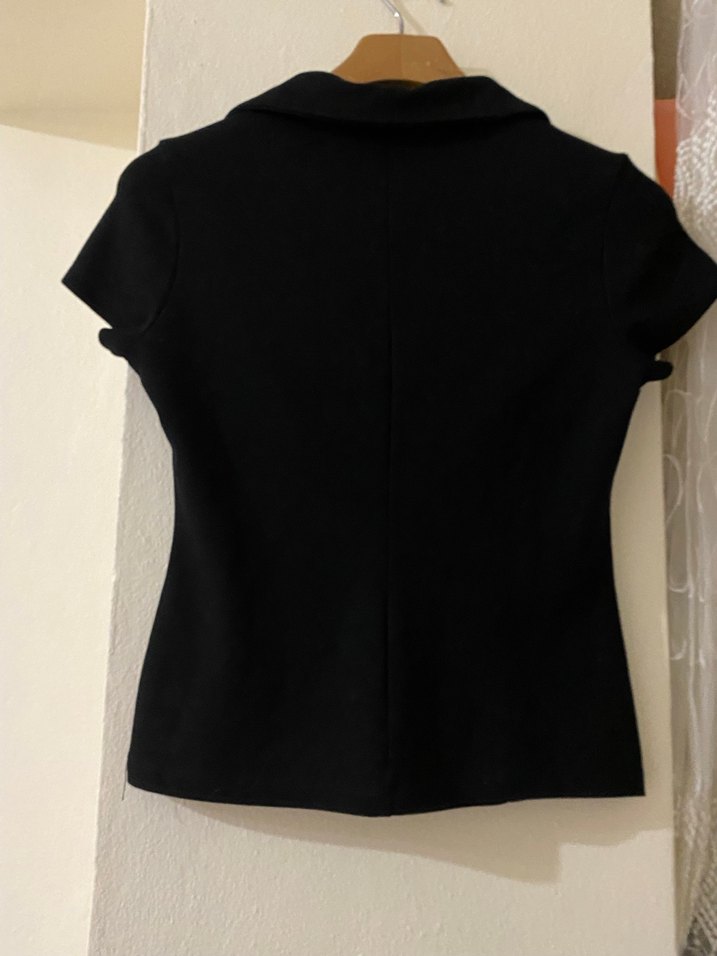 Siyah Kısa Kollu Kadın tişört - Görsel 4