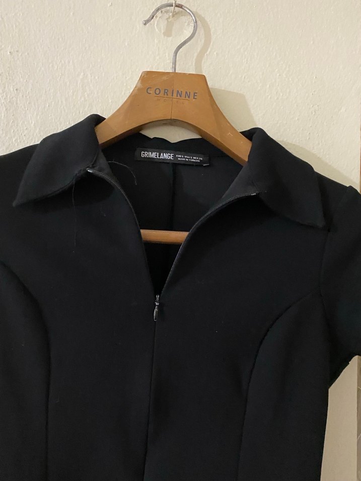 Siyah Kısa Kollu Kadın tişört - Görsel 3