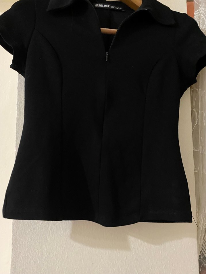 Siyah Kısa Kollu Kadın tişört - Görsel 5