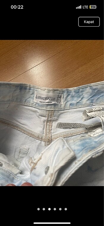 xs Beden Stradivarius Kot Şort