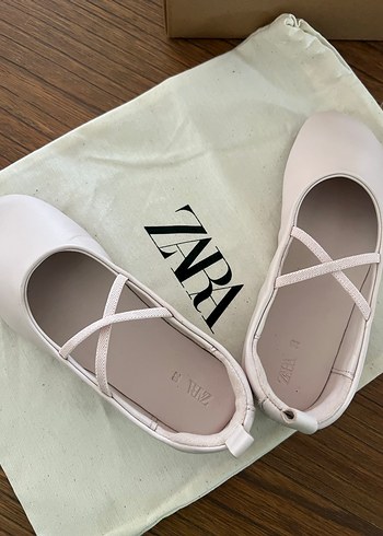 Beyaz Zara Kız Babet Ayakkabı - Görsel 6