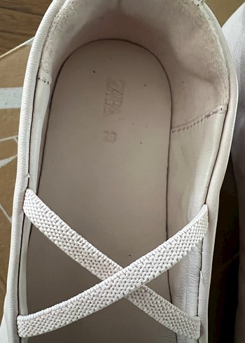 Beyaz Zara Kız Babet Ayakkabı - Görsel 2