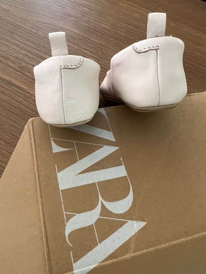 Beyaz Zara Kız Babet Ayakkabı - Görsel 4