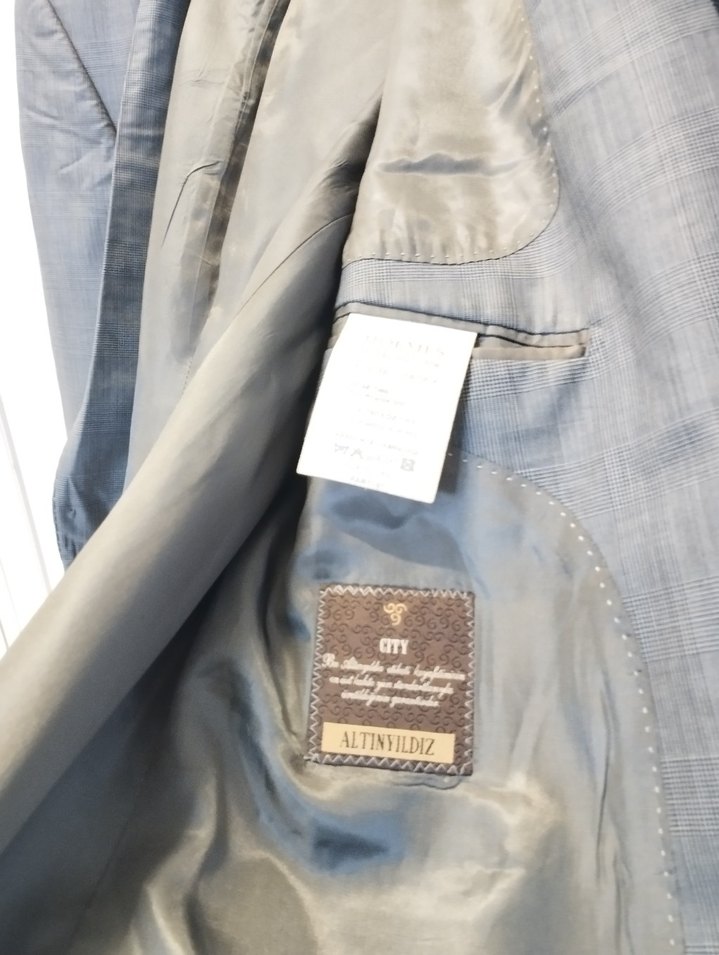 Gri Erkek Ofis Takım Elbise ceketi - Görsel 4