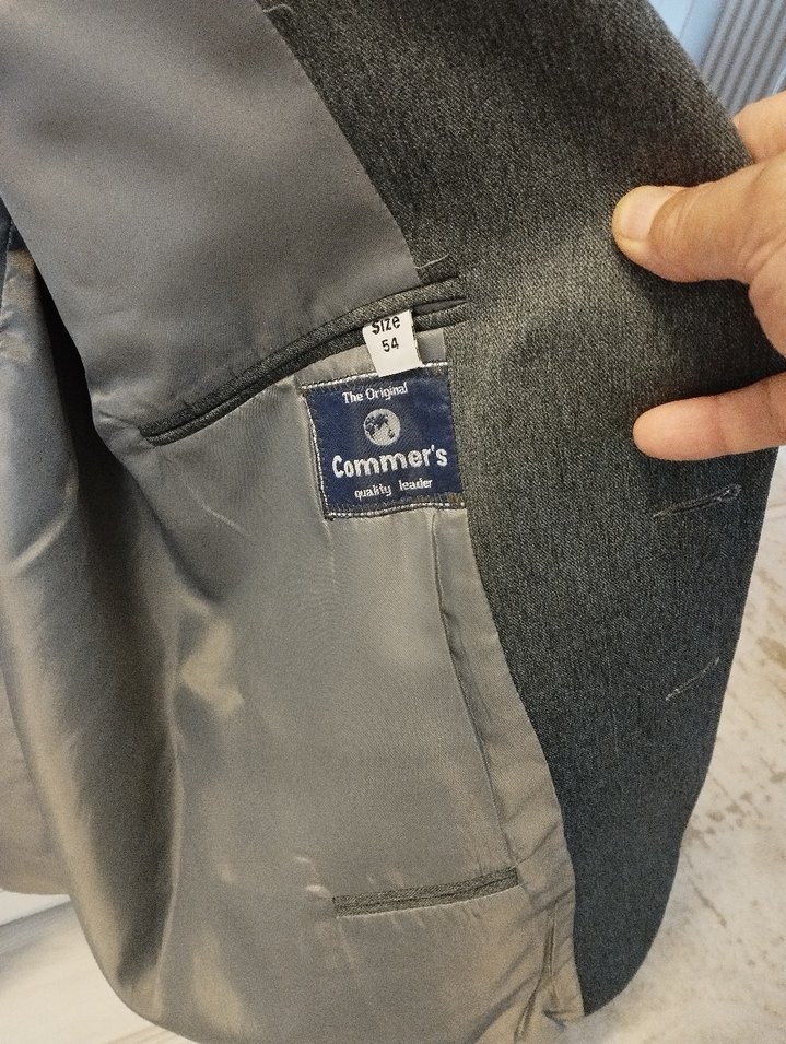 Gri Düğmeli Erkek Takım Ceketi - Görsel 3