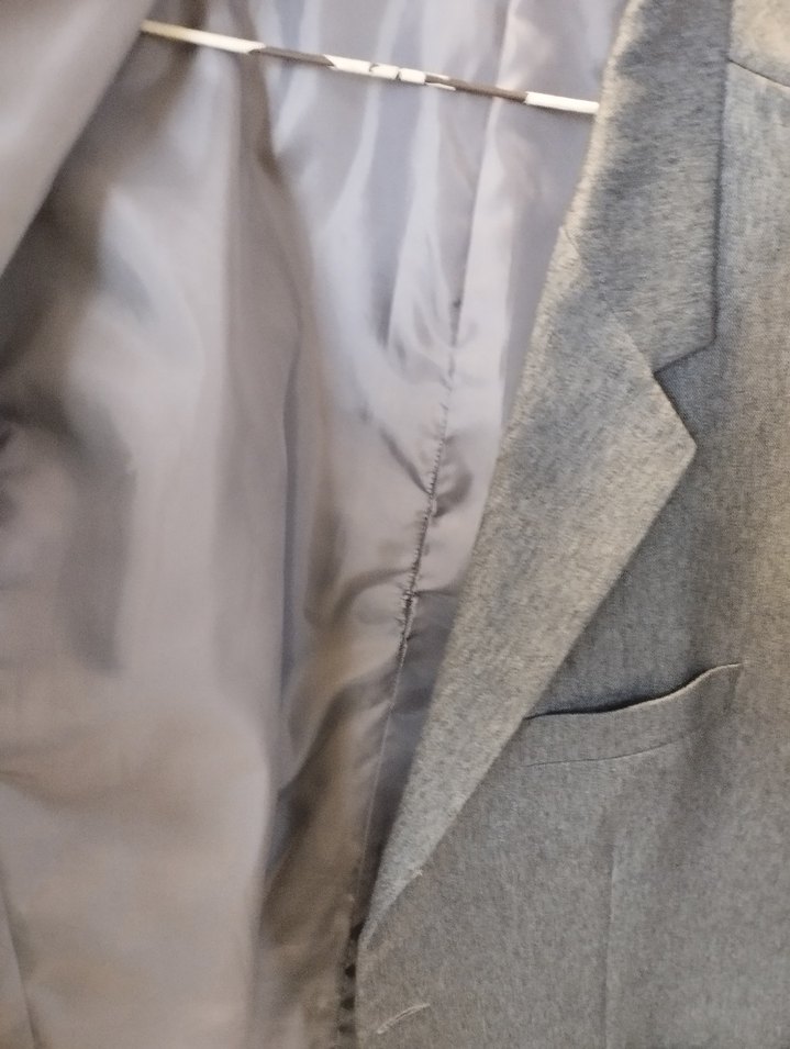 Gri Düğmeli Erkek Takım Ceketi - Görsel 5