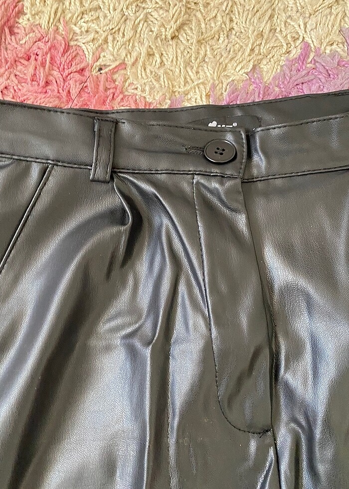 Deri pantolon bol - Görsel 2