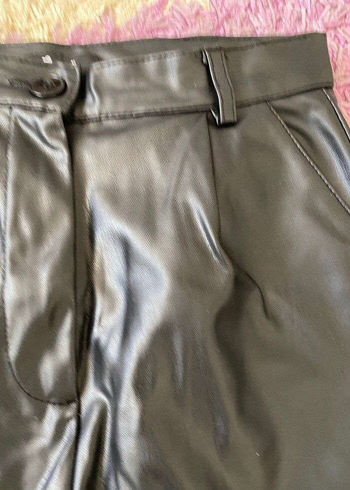 Deri pantolon bol - Görsel 3