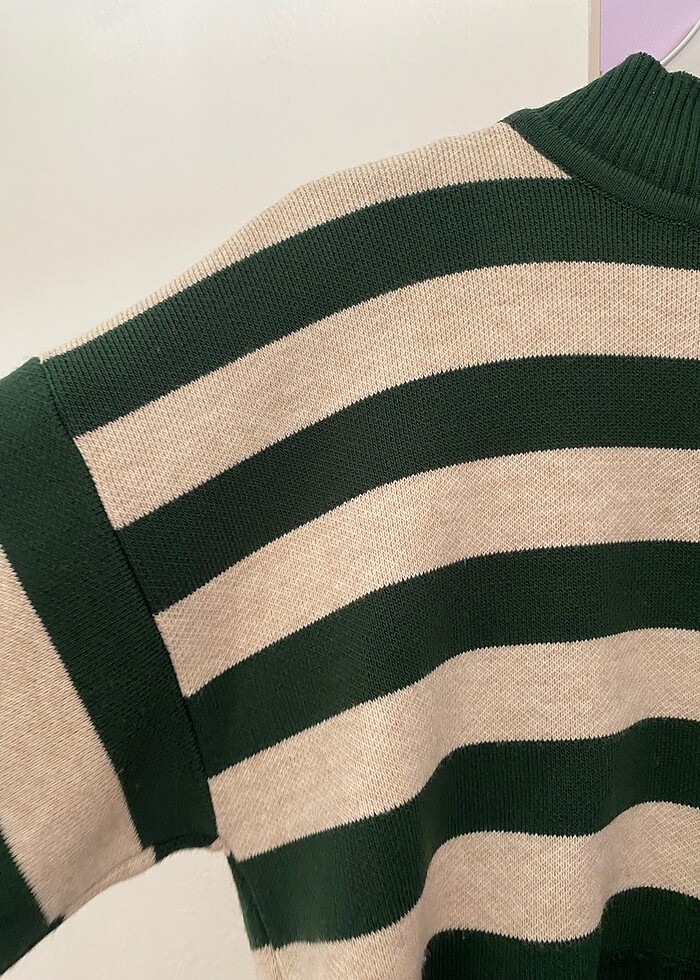 Triko elbise zümrüt yeşili - Görsel 3