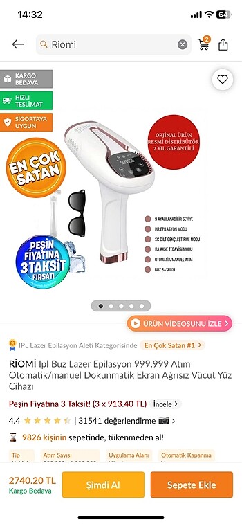 Lazer Epilasyon Cihazı - Görsel 2