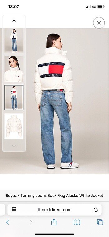 Tommy Hilfiger Tommy beyaz şişme mont