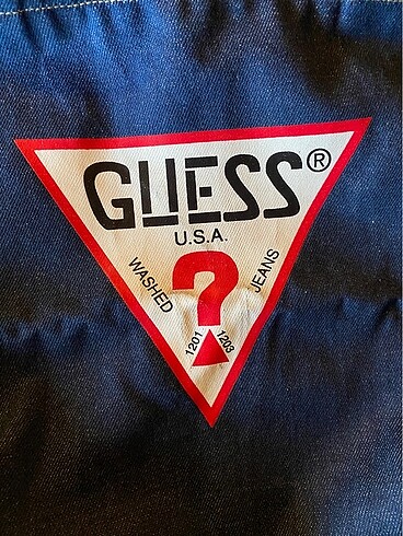 Guess Orjinal büyük logolu kot çanta