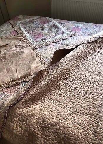 Bej Pastel Renkli Yatak Örtüsü - Görsel 6