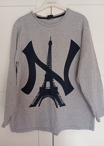 Eyfel baskı desenli Sweatshirt
