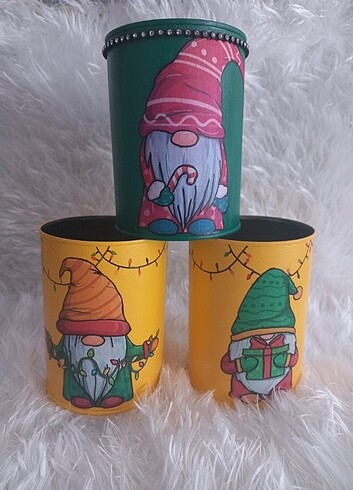 Gnome desenli metal kutular 