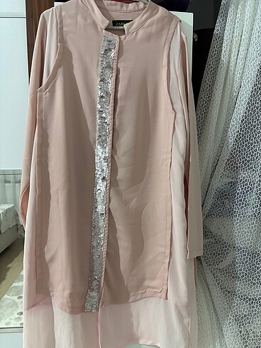 Toz pembe tunik