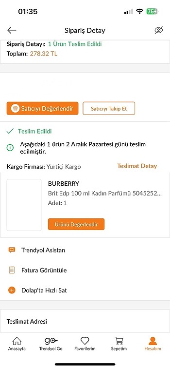  Beden Burberry brit parfüm